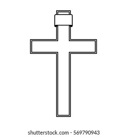 cross religious isolated icon vector illustration design