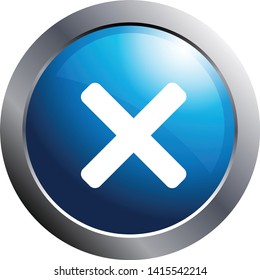 Cross remove icon. Web button.Interface symbol.