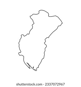 Mapa estatal de Cross River, división administrativa del país de Nigeria. Ilustración vectorial.