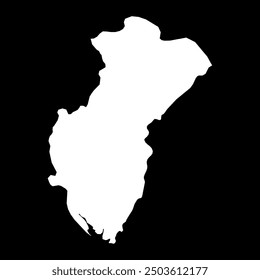 Mapa del estado de Cross River, división administrativa del país de Nigeria. Ilustración vectorial.