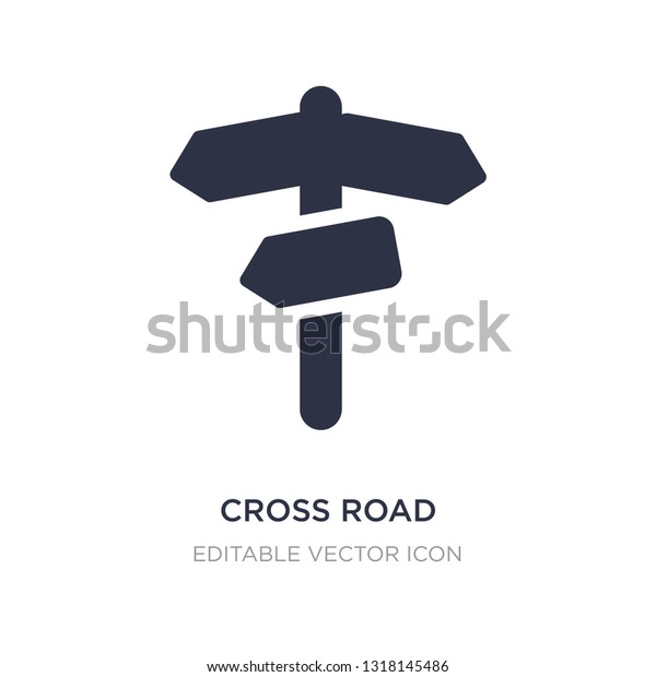 cross road icon on white background. Simple\
element illustration from Transportation concept. cross road icon\
symbol design.