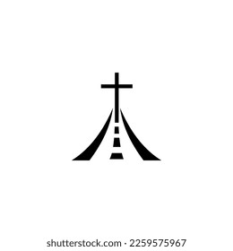 cruces cruzadas, icono, vector, ilustración, diseños de logotipo para la religión de la iglesia
