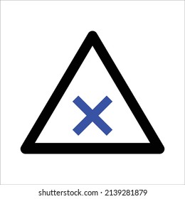 Cross Road Sign Icon.Road Signs and Symbols