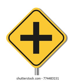 Cross Road Sign vector design
