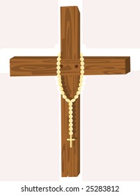 cross with rosary	