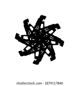 Signo de icono de logotipo abstracto de forma circular Dibujo a mano