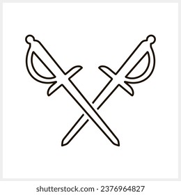 Cruz de icono estable aislado Esbozo clipart Vector ilustración material EPS 10