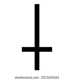 Cross of Saint Peter on white background