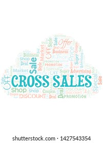 Cross Sales Word Cloud. Wordcloud Made With Text.