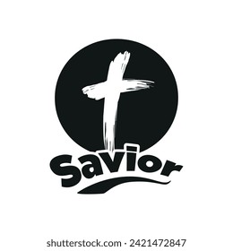 Cross Savior Logo Black and White