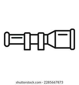 Cross scope icon outline vector. Rifle gun. Sniper military