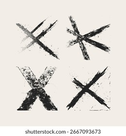 Cross scratches grunge vector texture, rough distressed surface, modern design element for backgrounds, posters, web and graphic projects.