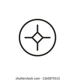 Cross screw vector icon. Element of design tool for mobile concept and web apps vector. Thin line icon for website design and development, app development. Vector icon