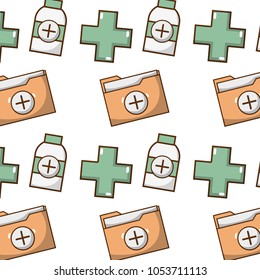 cross seal with folder file and alcohol background