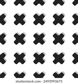 Fondo de Vector sin costuras cruzado. Icono de Vector cruzado. Vector de fondo interminable cruzado. Ilustración vectorial.