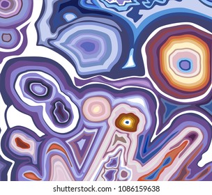 Cross section of gem stone. Agate stone