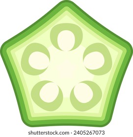 Cross Section Icon of Okra