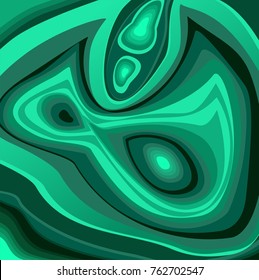 Cross section of malachite. Green stone, gem