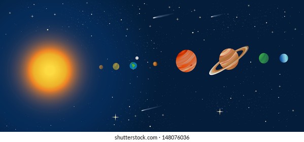 cross section of the solar system