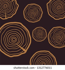 Cross section of the tree. Abstract age annual circle tree background