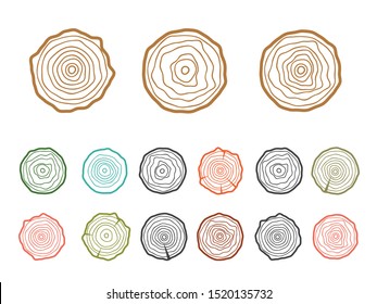 Cross section of the tree. Abstract age annual circle tree background