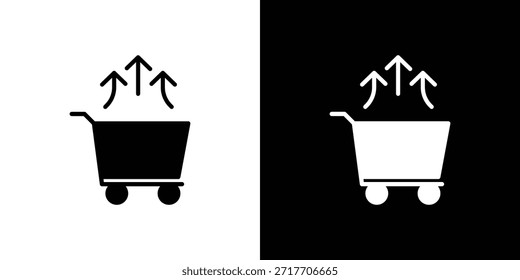 Cross sell icon black flat pictogram. For graphic and web design.