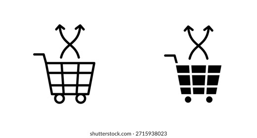 Cross sell icon design collection. Vector sign and symbol for UI designs