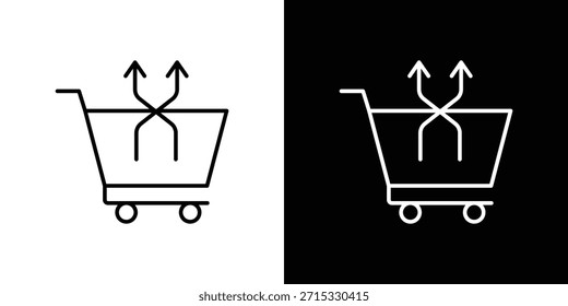 Cross sell icon editable concept. editable vector stroke symbols