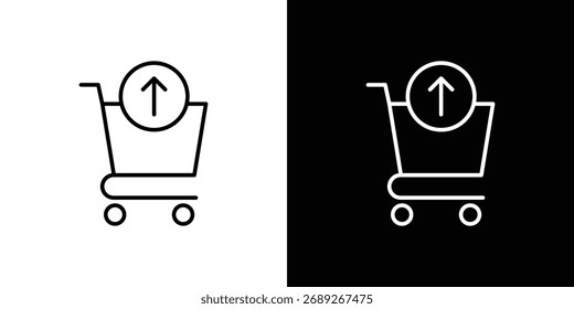 Cross sell icon. Editable stroke. Icon for web.
