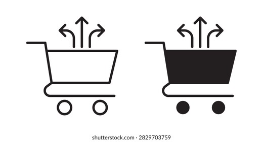 Cross sell icon flat sticker EPS10..