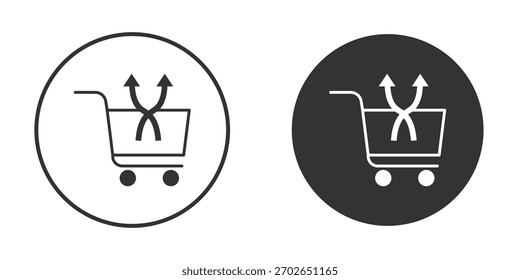 Cross sell icon logo design illustration template. Solid Style
