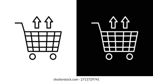 Cross sell icon, outline vector sign, logo design download