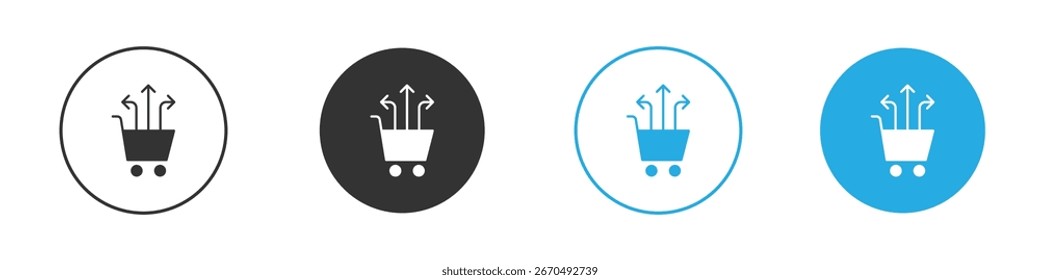 Ícone de venda cruzada, estilo simples plano, ilustração, modelo pictograma símbolo de símbolo de logotipo, para ui ou ux.