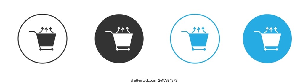 Cross sell icon symbol flat style on white background.