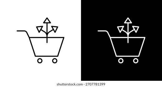 Cross sell icon. thin line for web and mobile, modern minimalistic style