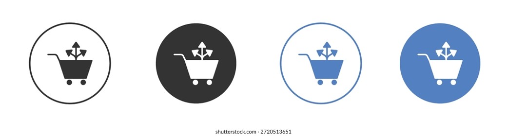 Cross sell icon vector clip art illustration collection