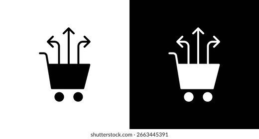 Cross sell icon Vector clipArt Illustrations in flat style