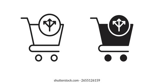 Cross sell icon vector design. set web icons