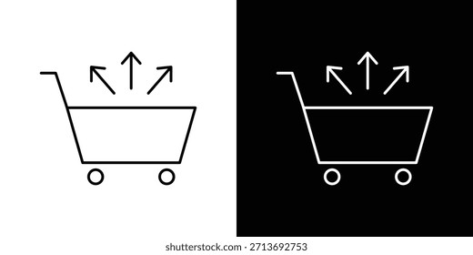 Cross sell icon vector logo outline. thin line symbols