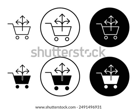Cross sell liner icon set