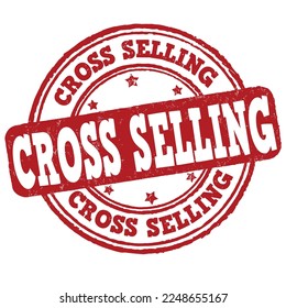 Cross selling grunge rubber stamp on white background, vector illustration