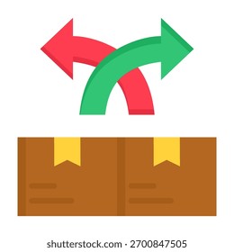 Cross Selling Icon Flat Style Vector Illustration