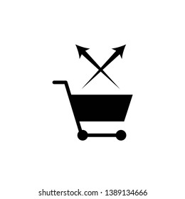 cross selling icon, illustration vector template 