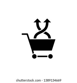 cross selling icon, illustration vector template 