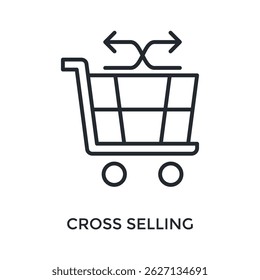 Cross Selling Icon Outline Style. Vector Illustration For Graphic Design