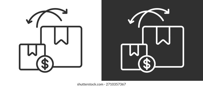 Cross Selling Icon Set Vector Collection Isolated In Black And White