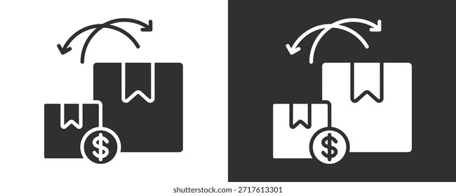 Cross Selling Icon Set Vector Collection Isolated In Black And White
