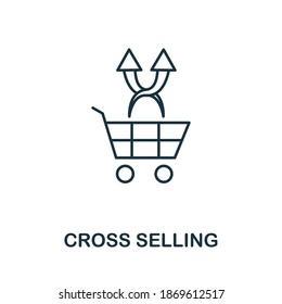 Cross Selling icon. Simple line element from loyalty program collection. Filled Cross Selling icon for templates, infographics and more.