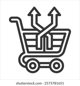 Cross Selling Strategy Outline Icon Vector Illustration