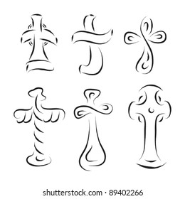 cross set abstract illustration